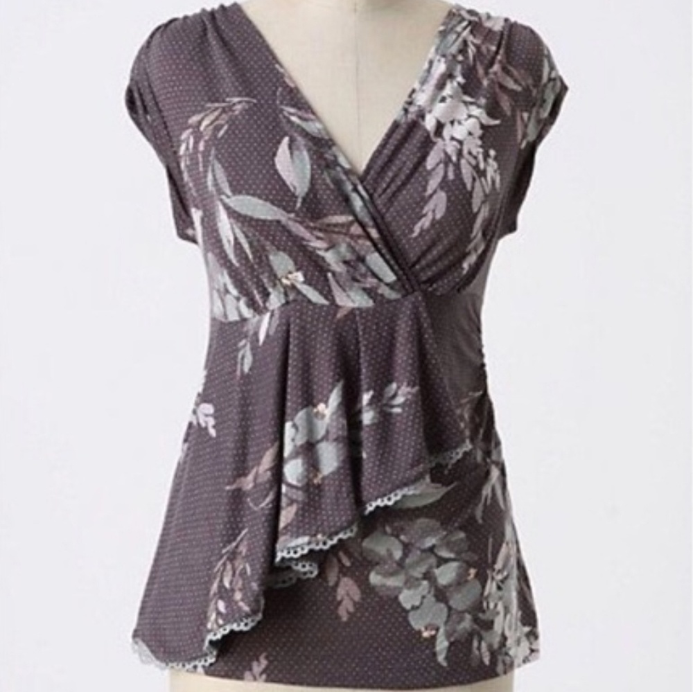 Anthro | Humbled Hydrangea Top